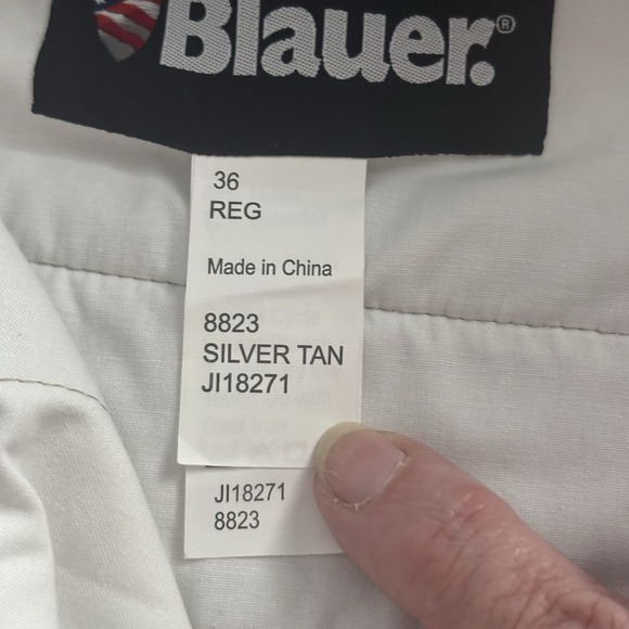 NWT BLAUER Pants Mens 36 8823 Stretch Tactical 6 Pocket Cargo Khaki Silver Tan - Picture 8 of 11